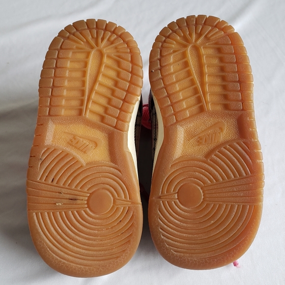 Toddler Nike dunk low "hemp/pink/plaid. Size 6c. - Picture 6 of 9